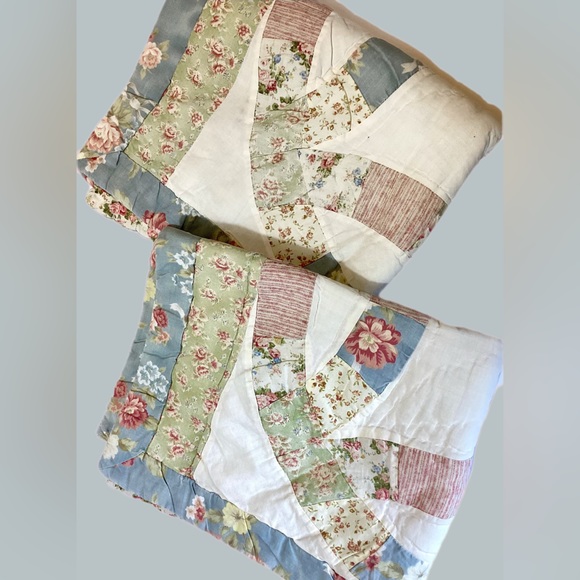 jcpenney Bedding Jc Penny Vtg Wedding Ring Quilted Set Of 2 Pillow